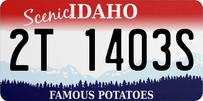 ID license plate 2T1403S