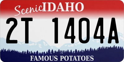 ID license plate 2T1404A