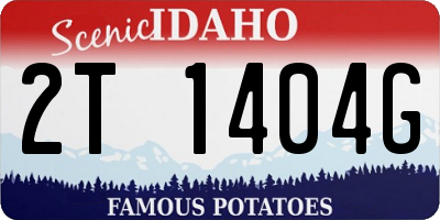 ID license plate 2T1404G