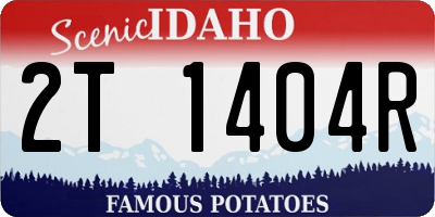 ID license plate 2T1404R