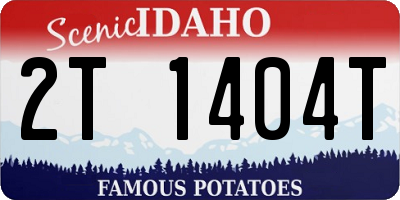 ID license plate 2T1404T