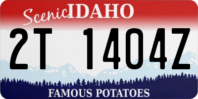 ID license plate 2T1404Z
