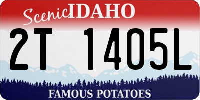 ID license plate 2T1405L