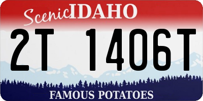 ID license plate 2T1406T