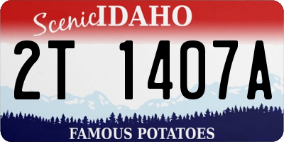 ID license plate 2T1407A