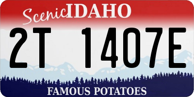 ID license plate 2T1407E