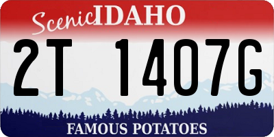 ID license plate 2T1407G