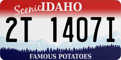 ID license plate 2T1407I