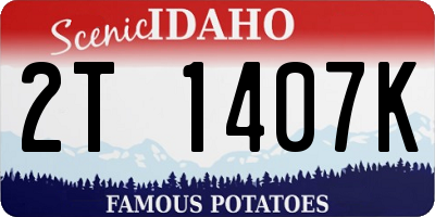 ID license plate 2T1407K