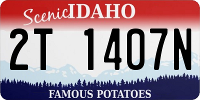 ID license plate 2T1407N