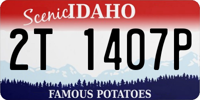 ID license plate 2T1407P