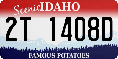 ID license plate 2T1408D