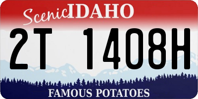 ID license plate 2T1408H