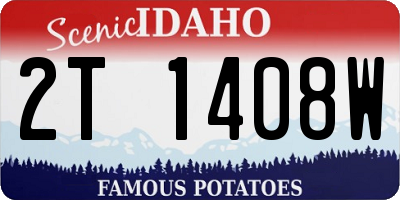 ID license plate 2T1408W