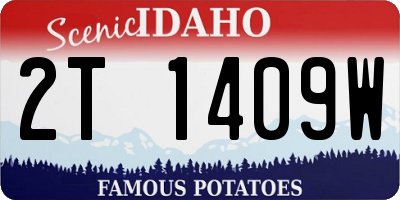ID license plate 2T1409W