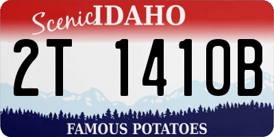 ID license plate 2T1410B