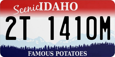 ID license plate 2T1410M