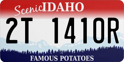 ID license plate 2T1410R