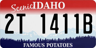 ID license plate 2T1411B