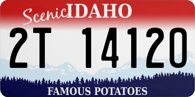 ID license plate 2T1412O
