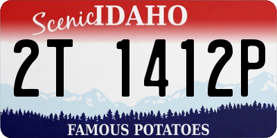 ID license plate 2T1412P