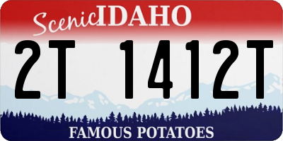 ID license plate 2T1412T