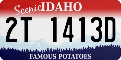 ID license plate 2T1413D