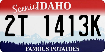 ID license plate 2T1413K