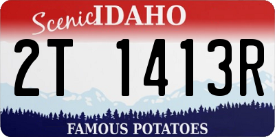 ID license plate 2T1413R