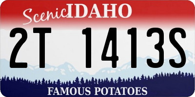 ID license plate 2T1413S