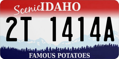 ID license plate 2T1414A