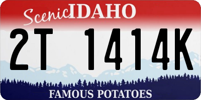 ID license plate 2T1414K