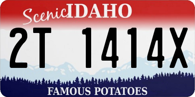 ID license plate 2T1414X