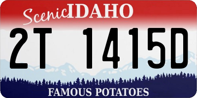 ID license plate 2T1415D
