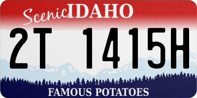 ID license plate 2T1415H