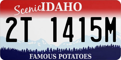 ID license plate 2T1415M