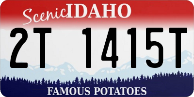 ID license plate 2T1415T