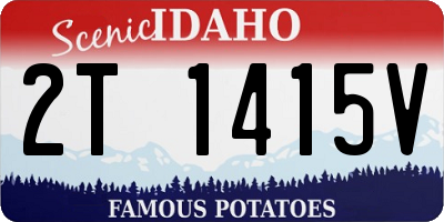 ID license plate 2T1415V