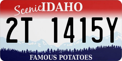ID license plate 2T1415Y