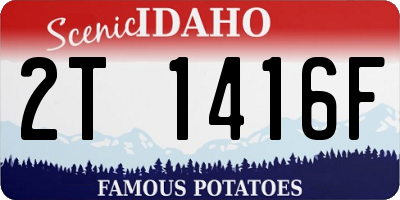 ID license plate 2T1416F