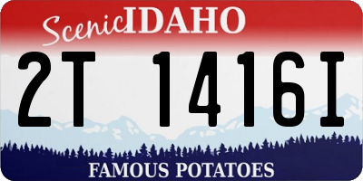 ID license plate 2T1416I