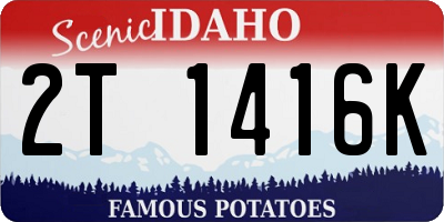 ID license plate 2T1416K