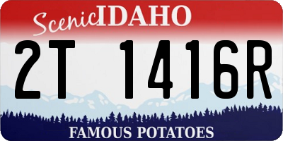 ID license plate 2T1416R