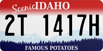 ID license plate 2T1417H