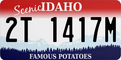 ID license plate 2T1417M