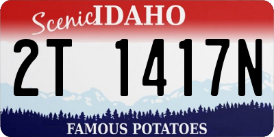 ID license plate 2T1417N