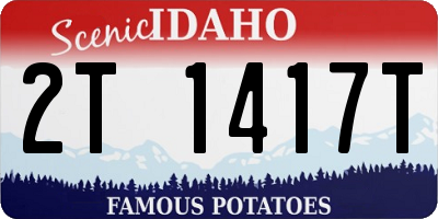 ID license plate 2T1417T