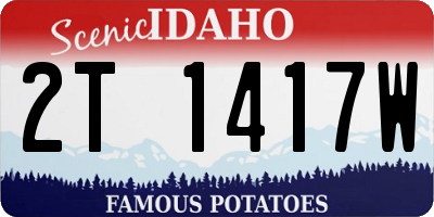 ID license plate 2T1417W
