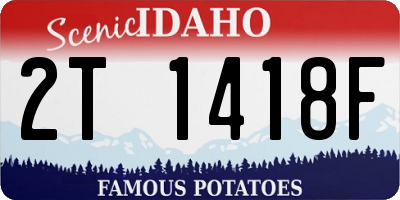 ID license plate 2T1418F