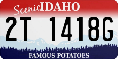 ID license plate 2T1418G